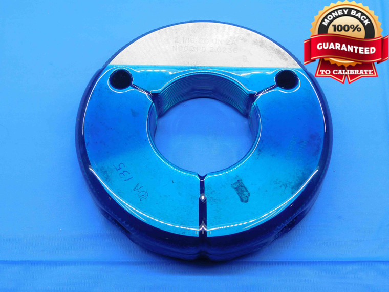 2 1/16 20 UN 2A THREAD RING GAGE 2.0625 NO GO ONLY P.D. = 2.0236 INSPECTION - DW28852BC4