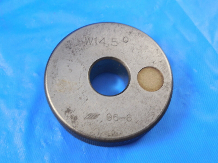 14.5 METRIC SMOOTH PLAIN BORE RING GAGE 14.50 ONSIZE 14 1/2 INSPECTION TOOLING