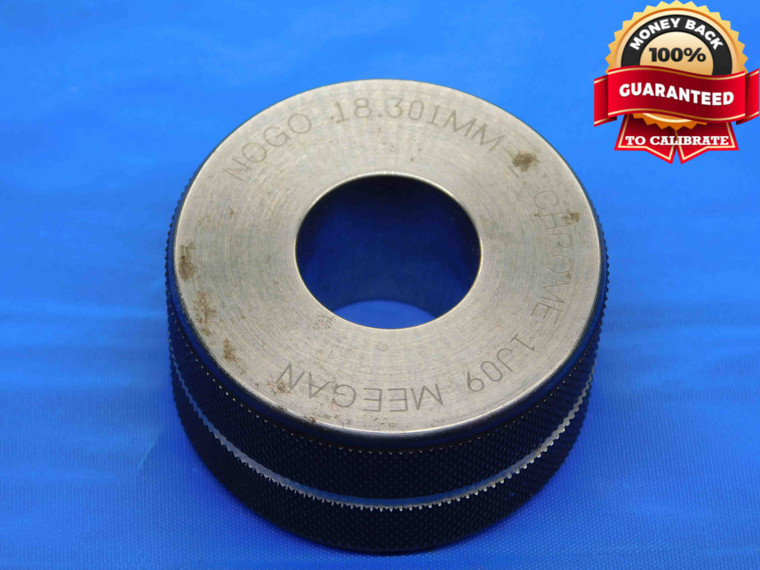 18.301 CLASS Z MASTER PLAIN BORE RING GAGE 18.000 +.301 OVERSIZE 18 mm .7205 - JC4575AW4