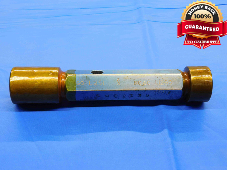 1.1251 & 1.1260 CL X PIN PLUG GAGE GO NO GO 1.1250 +.0001 1 1/8 28.600 mm 1.126 - JC4586AZ4