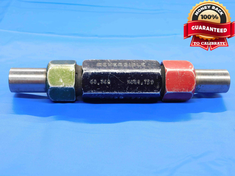 .7490 & .7500 CLASS Z PIN PLUG GAGE GO NO GO ONSIZE 3/4 19 mm .749 .750 USA MADE - JC4714BA4