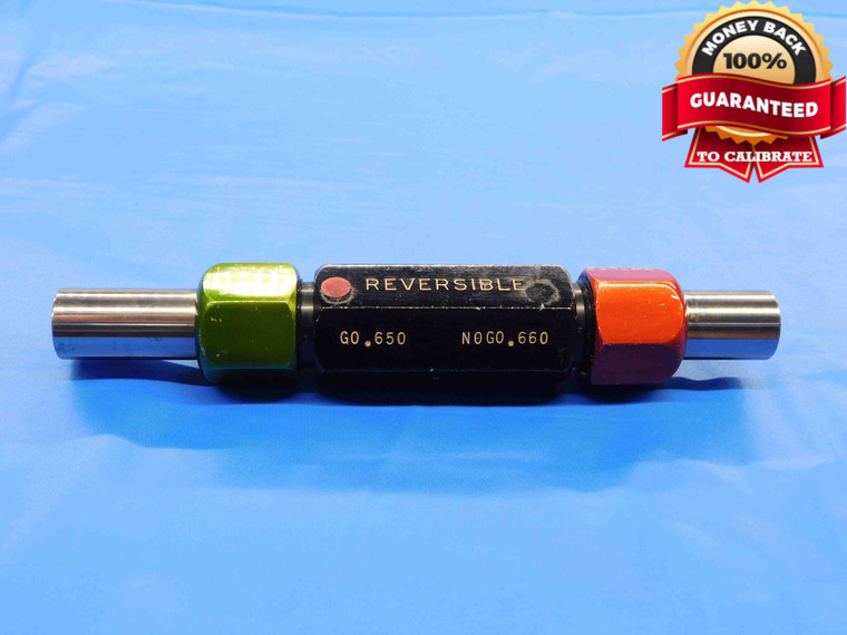 .6500 & .6600 CL X PIN PLUG GAGE GO NO GO .6563 +.0037 21/32 16.764 mm .650 .660 - JC4720BA4