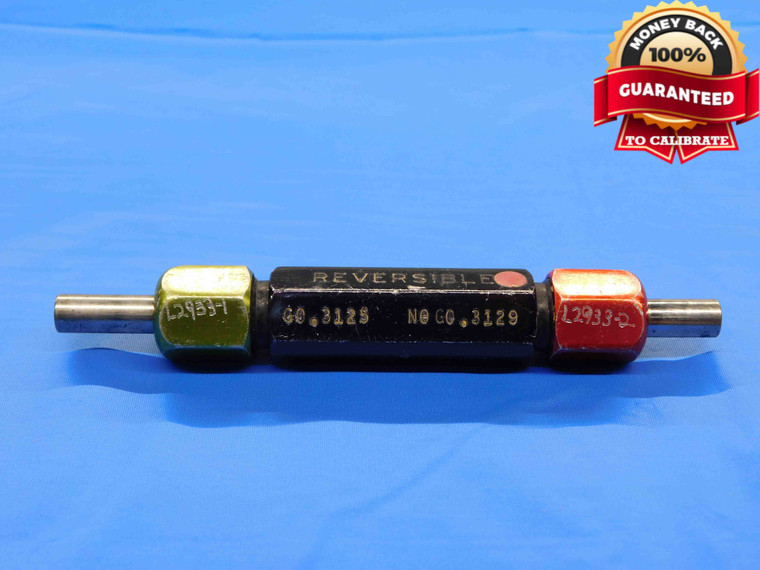 .3125 & .3129 CLASS X PIN PLUG GAGE GO NO GO ONSIZE 5/16 8 mm INSPECTION CHECK - JC4724BA4