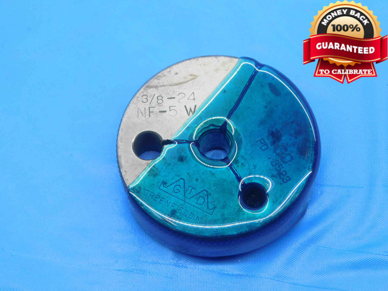 3/8 24 NF 5 THREAD RING GAGE .375 .3750 GO ONLY P.D. = .3523 UNF-5 CHECK - DW29834LVR