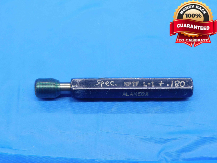 1/8 27 NPTF L1 SPECIAL +.180 LENGTH PIPE THREAD PLUG GAGE .125 .1250 N.P.T.F. - DW29854LVR