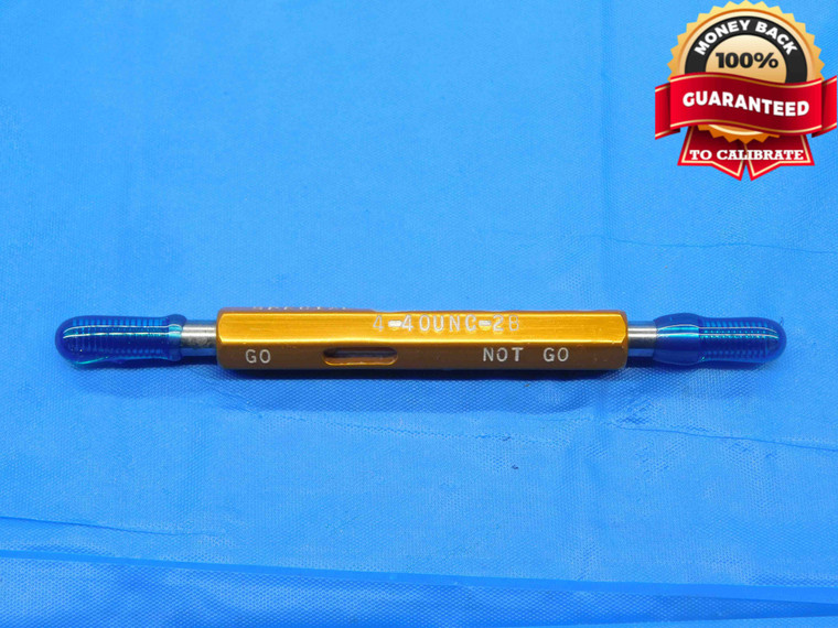 4 40 UNC 2B SPECIAL THREAD PLUG GAGE #4 .112 GO NO GO P.D.'S = .0966 & .0999 UNS - DW29972BG4