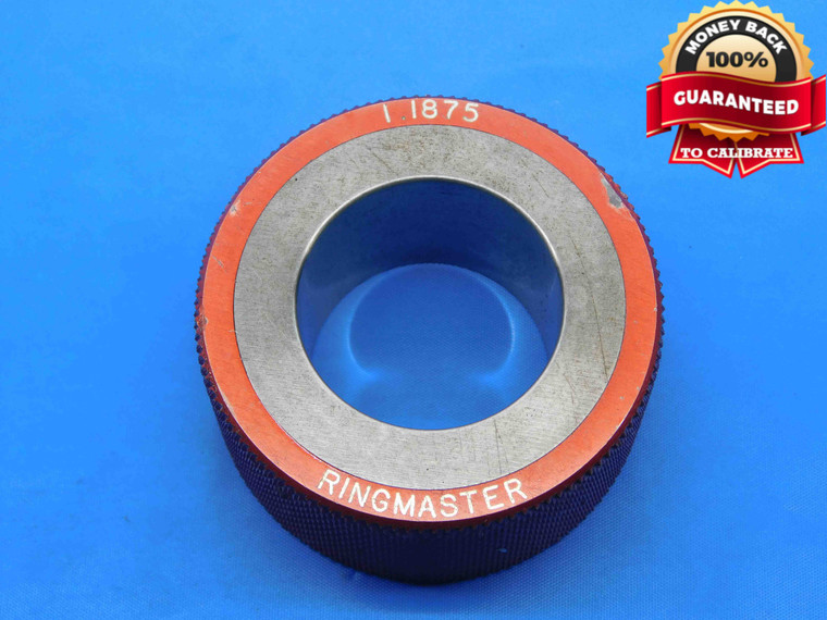 RINGMASTER 1.1875 MASTER PLAIN BORE RING GAGE ONSIZE 1 3/16 30 mm INSPECTION - DW30084LVR