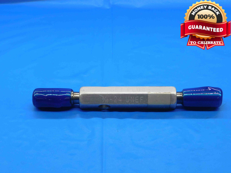 9/16 24 UNEF 2A SET THREAD PLUG GAGE .5625 GO NO GO P.D.'S = .5342 & .5303 CHECK - DW30250LVR