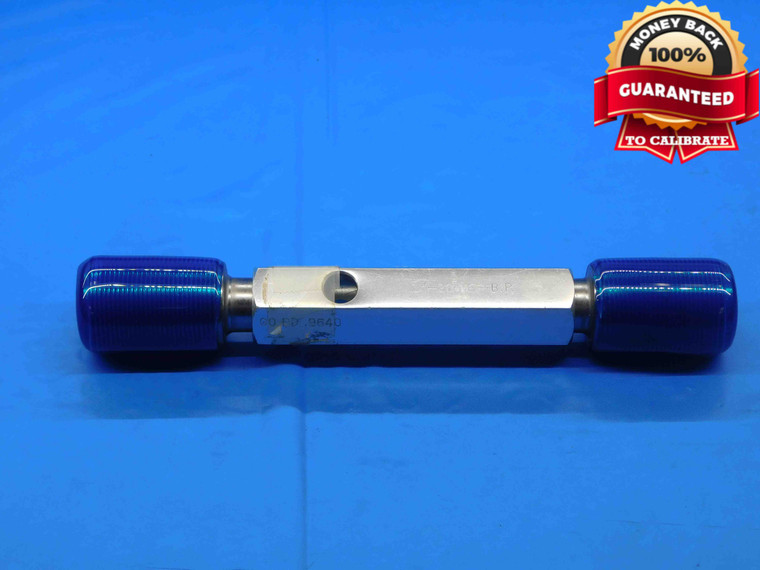 1" 20 NEF BEFORE PLATE SET THREAD PLUG GAGE 1.0 GO NO GO P.D.'S = .9640 & .9599 - DW30258LVR