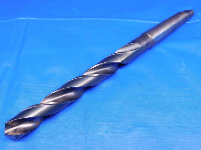 PTD 43/64 O.D. HSS TWIST DRILL BIT MORSE TAPER #2 SHANK 5" LOC .6718 MT2 USA - BR6519BC4