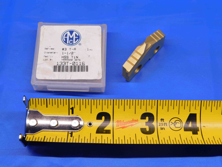 1pc NEW AMEC 1 1/2 O.D. 133T-0116 TiN COATED HSS SERIES 3 T-A SPADE DRILL INSERT - BR6548AX4