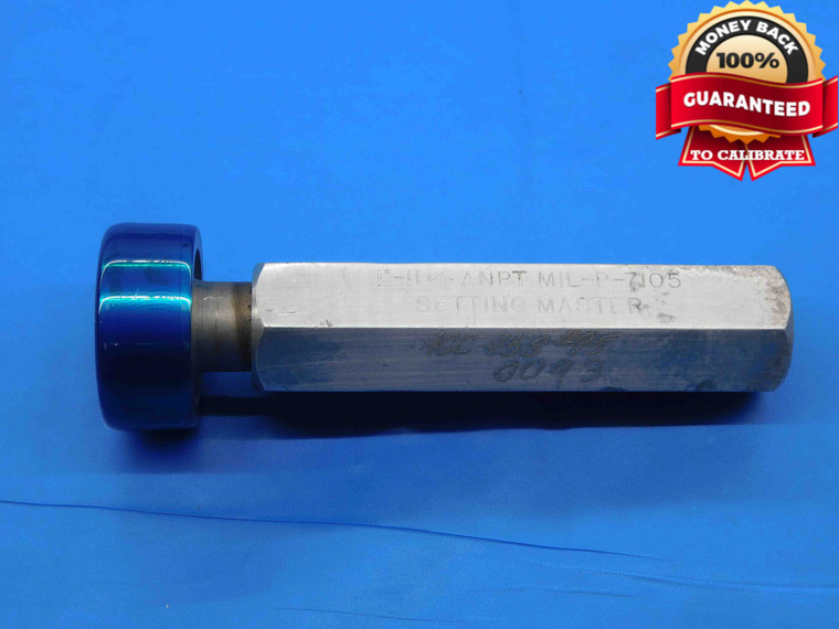 1" 11 1/2 ANPT NON-THREADED PIPE SET THREAD PLUG GAGE 1.0 11.5 SETTING MASTER - DW30492BJ4