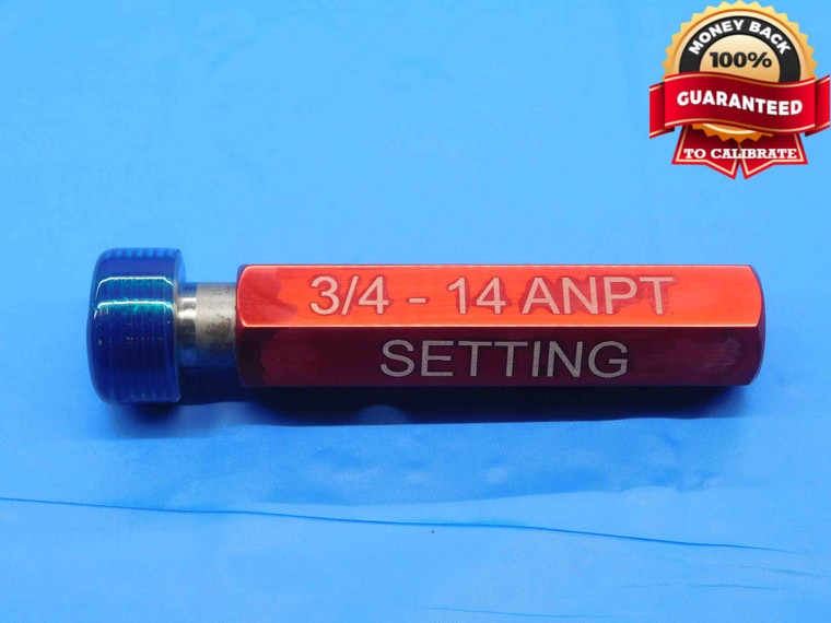 3/4 14 ANPT L1 L2 MASTER PIPE SET THREAD PLUG GAGE .75 .750 3/4"-14 NPT SETTING - DW30503LVR