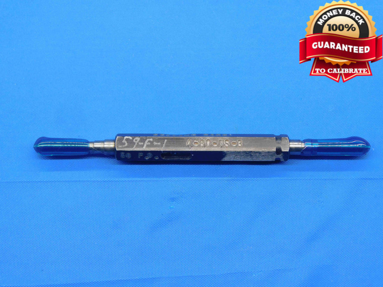 4 80 NS 3 SET THREAD PLUG GAGE #4 .112 .1120 GO NO GO P.D.'S = .1039 & .1025 - DW30584BK4