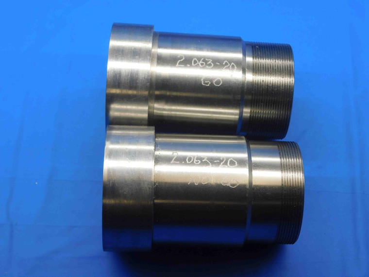 SHOP MADE 2.063 20 THREAD PLUG GAGE 2.0630 2 1/16"-20 INSPECTION GO AND NO GO - DW30629BL4
