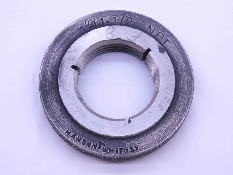 1" 11 1/2 NPT L1 PIPE THREAD RING GAGE 1.0 1.00 1.000 1.0000 N.P.T. NATIONAL - DW30661BK4
