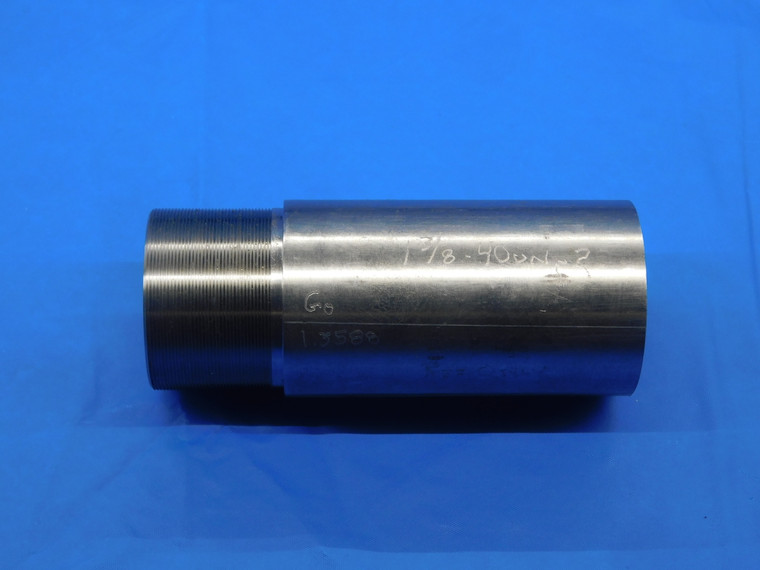 SHOP MADE 1 3/8 40 UN 2 THREAD PLUG GAGE 1.375 GO ONLY P.D. = 1.3588 2B OR 3B - DW30676BL4