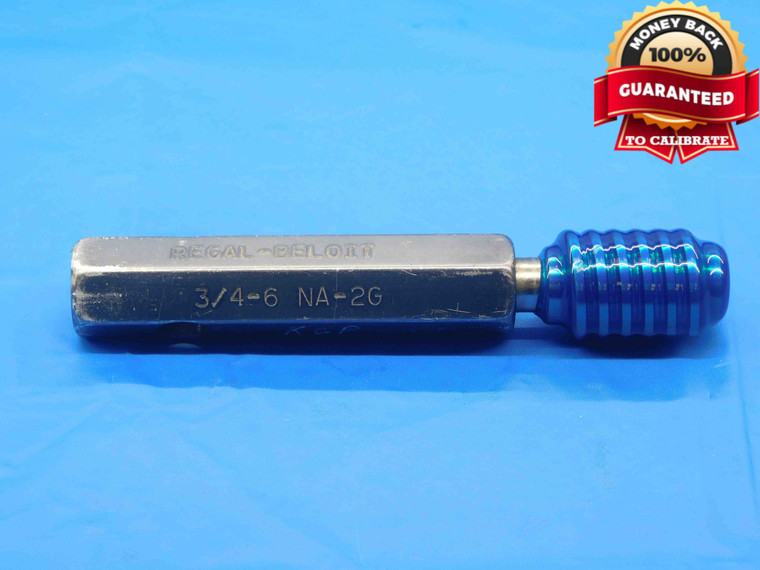 3/4 6 NA 2G ACME THREAD PLUG GAGE .75 .750 .7500 GO ONLY P.D. = .6667 CHECK - DW30722BL4