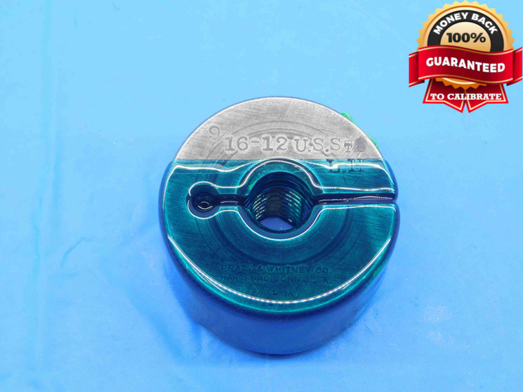 9/16 12 US STD EXTRA THICK LEFT HAND THREAD RING GAGE .5625 L.H. GO ONLY CHECK - DW30806LVR