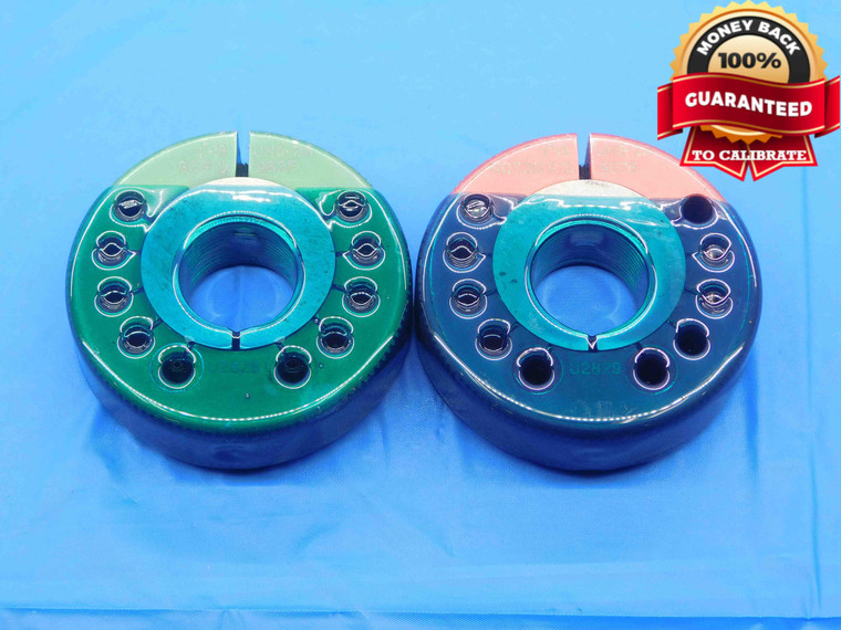 1" 18 UNS 2A THREAD RING GAGES 1.0 1.00 1.000 GO NO GO P.D.'S = .9625 & .9578 - DW30816LVR