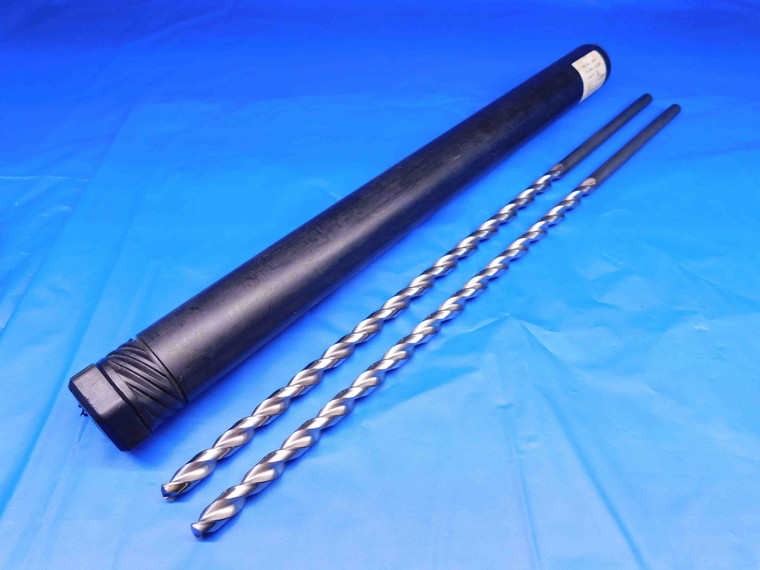 2PCS GUHRING 3/8 O.D. HSS EXTRA LENGTH TWIST DRILL BIT 11 1/2 LOC 17" OAL .375