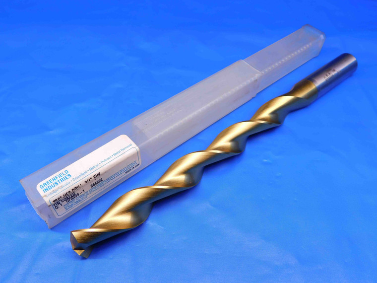 NEW C-L 0.758 O.D. TiN HSS TAPER LENGTH TWIST DRILL BIT 3/4 SHANK 7 1/2 LOC .758 - BR6827AX4