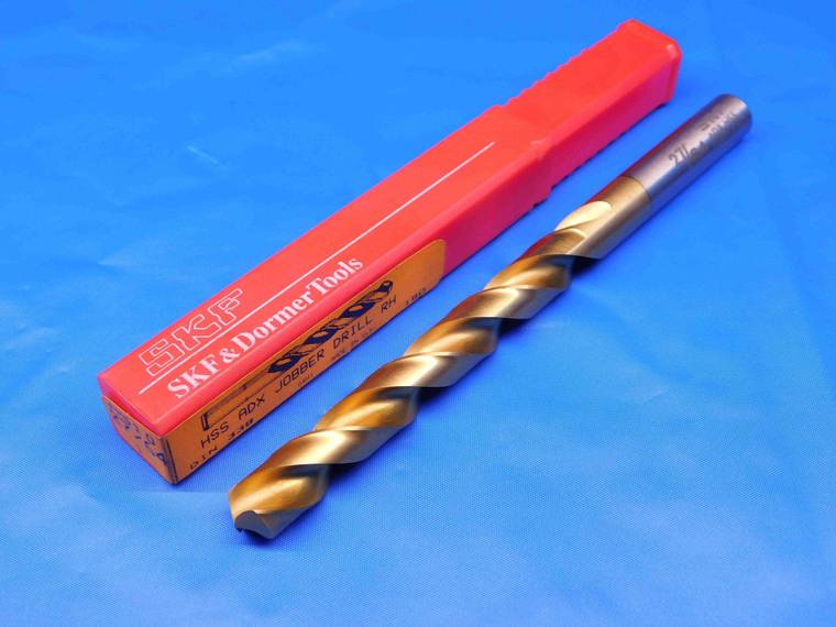 DORMER 27/64 O.D. TiN HSS JOBBER TWIST DRILL BIT A51027/64 0.418 SHANK .4218 - BR6830AX4