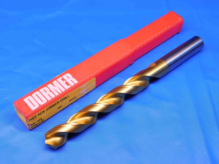 DORMER 1/2 O.D. TiN HSS JOBBER TWIST DRILL BIT A5101/2 3.9764 LOC 5.944 OAL .5 - BR6833AX4