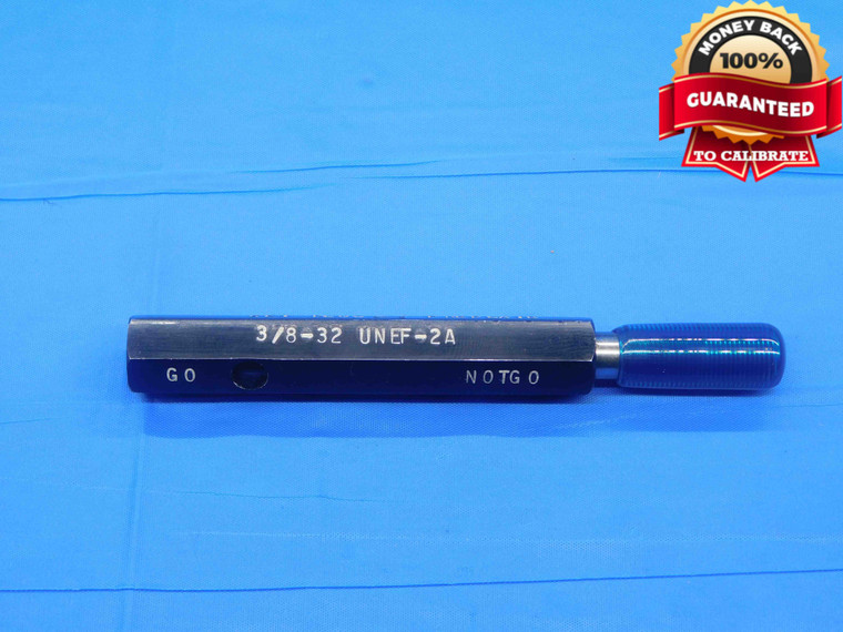 3/8 32 UNEF 2A PREPLATE SET THREAD PLUG GAGE .375 .3750 NO GO ONLY P.D. = .3491 - DW30960LVR