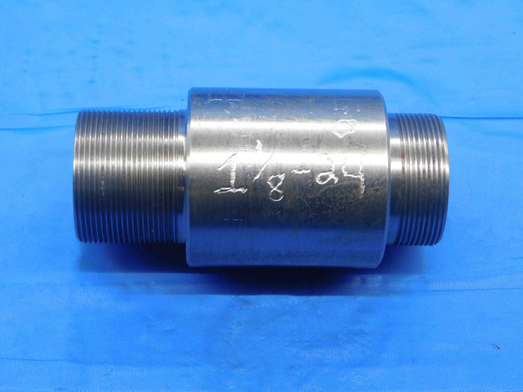 SHOP MADE 1 1/8 24 THREAD PLUG GAGE 1.125 1.1250 GO AND NO GO INSPECTION CHECK - DW31037BK4