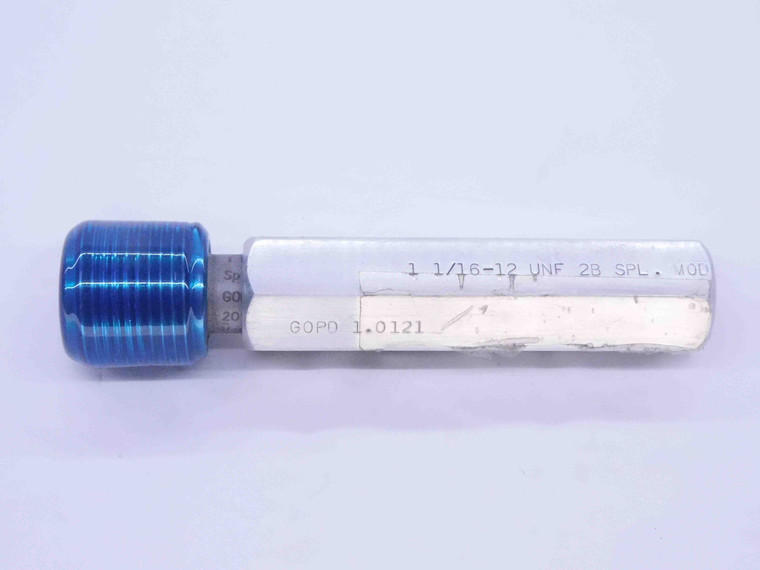 1 1/16 12 UNF 2B SPECIAL MODIFIED THREAD PLUG GAGE 1.0625 GO ONLY P.D. = 1.0121 - DW31094BW4