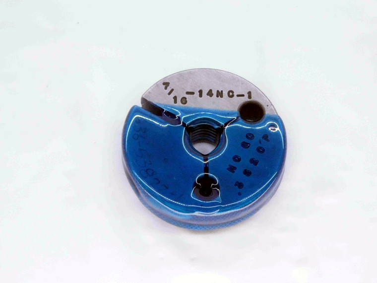 7/16 14 NC 1 THREAD RING GAGE .4375 NO GO ONLY P.D. = .3820 UNC-1 INSPECTION - DW31143BX4