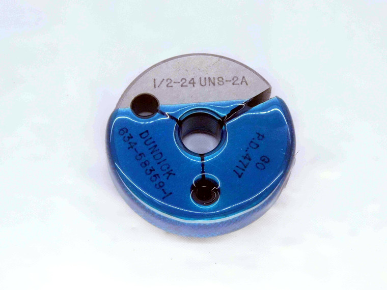 1/2 24 UNS 2A THREAD RING GAGE .5 .50 .500 .5000 GO ONLY P.D. = .4717 CHECK - DW31151BX4