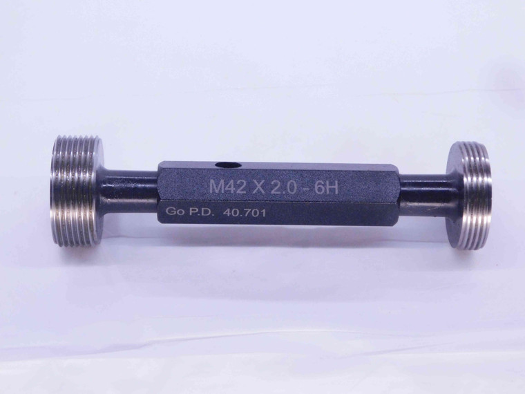 NEW M42 X 2 6H METRIC THREAD PLUG GAGE 42 2.0 GO NO GO P.D.'S = 40.701 & 40.925 - DW31290MSAF