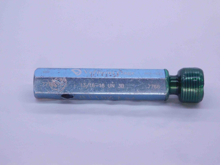 13/16 16 UN 3B VERMONT THREAD PLUG GAGE .8125 NO GO ONLY P.D. = .7766 CHECK - DW31321BY4