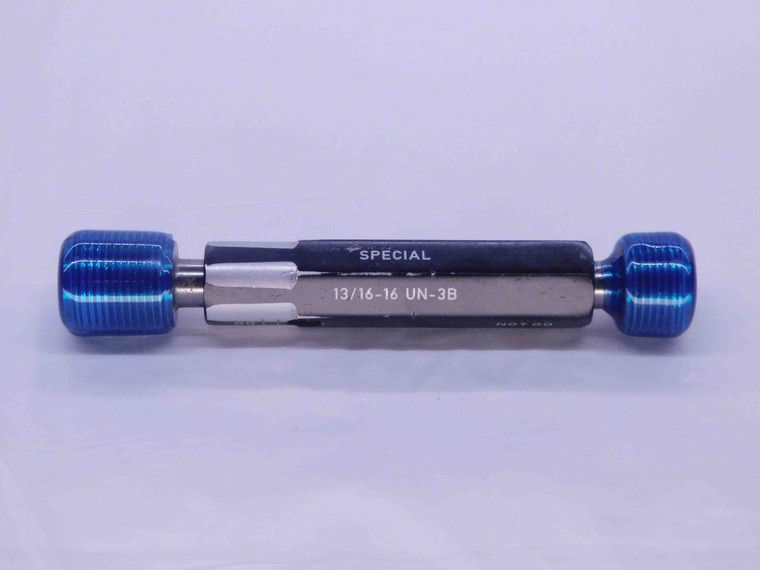13/16 16 UN 3B SPECIAL THREAD PLUG GAGE .8125 GO NO GO P.D.'S = .7739 & .7766 - DW31338BY4