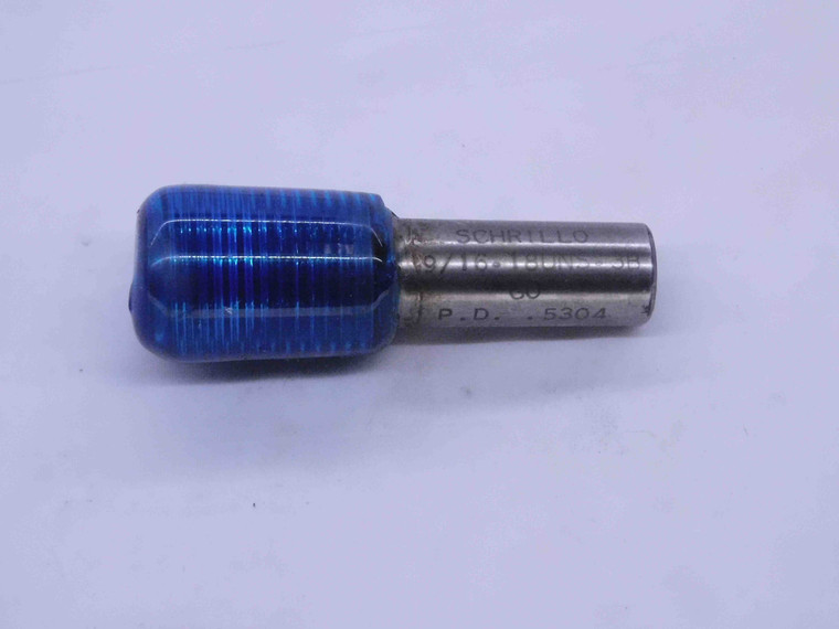 9/16 18 UNS 3B BEFORE PLATE THREAD PLUG GAGE .5625 GO ONLY P.D. = .5304 3B OR 2B - DW31386LVR