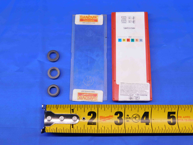 3pcs NEW SANDVIK COROMANT 5322 141-01 CARBIDE SHIM / SEAT INSERTS INDEXABLE - BR7126BC4