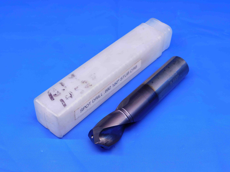 BERKS 0.682 O.D. CARBIDE COOLANT SPOT TWIST DRILL BIT 0.707 SHANK .682 150 DEG. - BR7146BC4