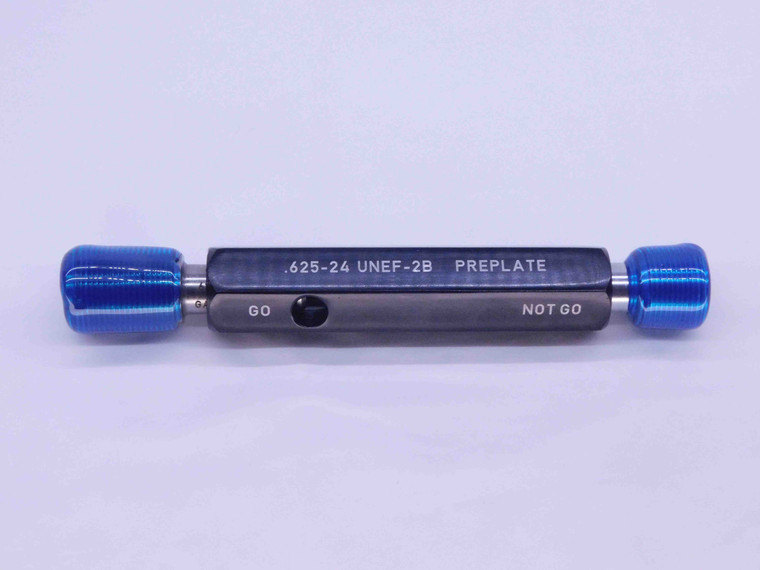 5/8 24 UNEF 2B PREPLATE THREAD PLUG GAGE .625 GO NO GO P.D.'S = .6004 & .6031 - DW31490BY4