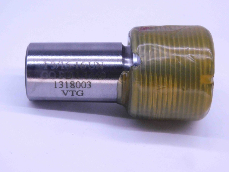 NEW 1 3/16 16 UN VERMONT THREAD PLUG GAGE 1.1875 GO ONLY P.D. = 1.1469 2B OR 3B - DW31523BZ4