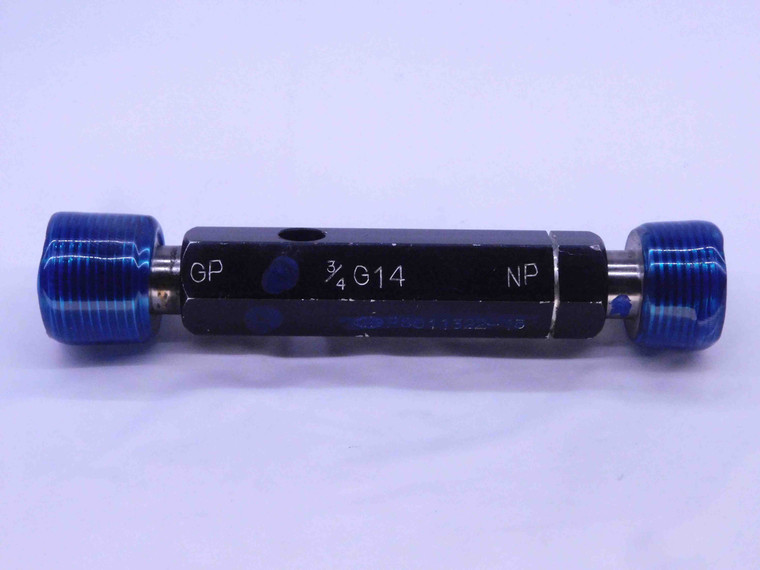 G3/4 14 BSPP PIPE THREAD PLUG GAGE .75 .750 GO NO GO P.D.'S = 25.279 & 25.421 - DW31569LVR