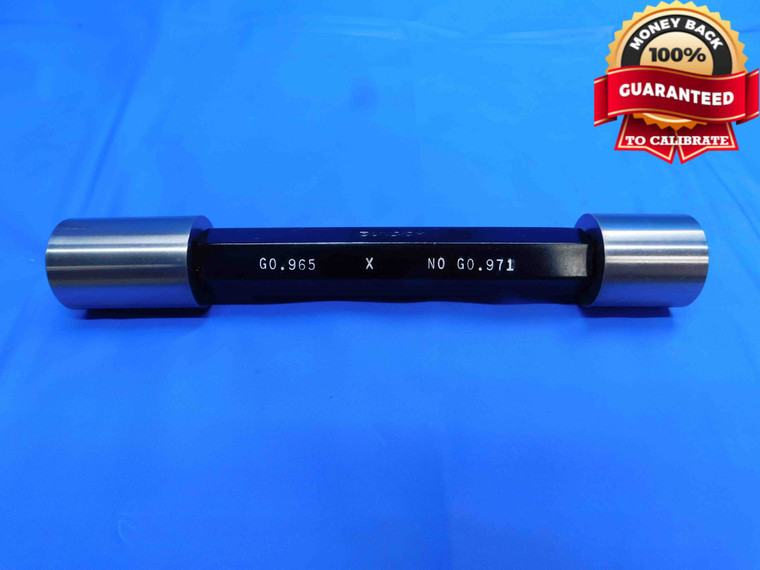 .9650 & .9710 CL X PIN PLUG GAGE GO NO GO .9688 +.0022 31/32 24.663 mm .965 .971 - CO0030BY4
