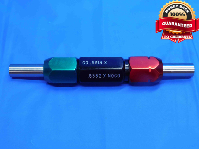 .5313 & .5332 CLASS X PIN PLUG GAGE GO NO GO ONSIZE 17/32 13.543 mm INSPECTION - CO0040BY4