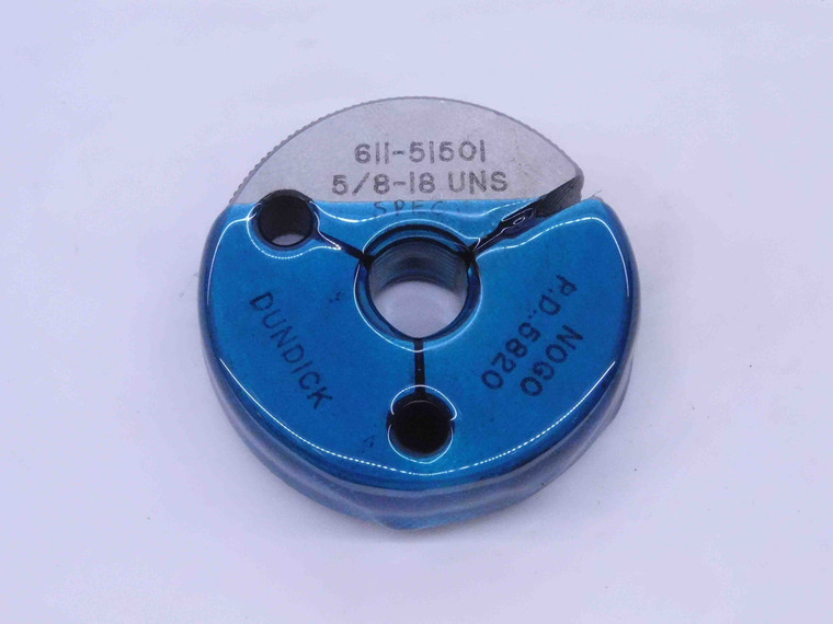 5/8 18 UNS SPECIAL THREAD RING GAGE .625 .6250 NO GO ONLY P.D. = .5820 CHECK - DW31154BX4