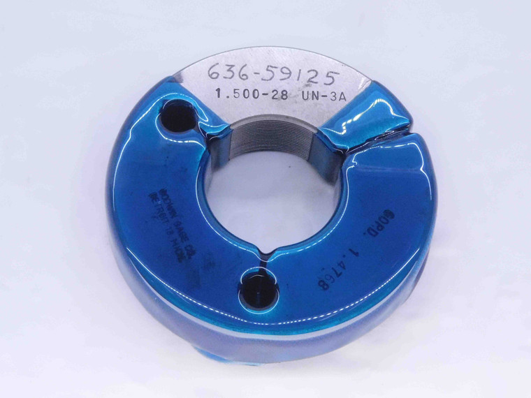 1 1/2 28 UN 3A THREAD RING GAGE 1.5 1.50 1.500 1.5000 GO ONLY P.D. = 1.4768 - DW31156BX4