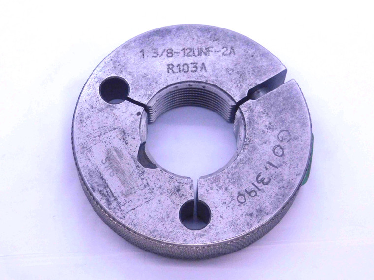BUDGET 1 3/8 12 UNF 2A THREAD RING GAGE 1.375 GO ONLY P.D. = 1.3190 INSPECTION - DW31582LVR