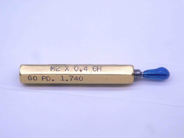 M2 X .4 6H METRIC THREAD PLUG GAGE 2 0.4 NO GO ONLY P.D. = 1.830 INSPECTION - DW31662BZ4