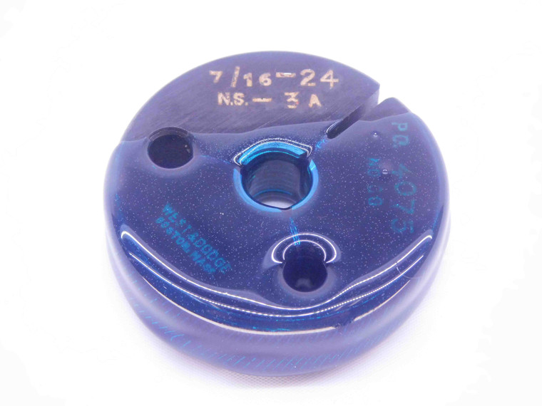 7/16 24 NS 3A THREAD RING GAGE .4375 NO GO ONLY P.D. = .4075 UNS-3A INSPECTION - DW31664CC4