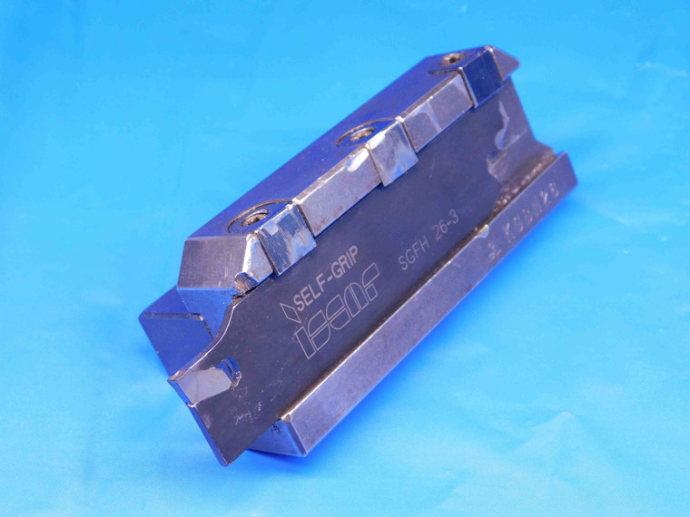 MITSUBISHI KGBN26 INDEXABLE BLADE TOOL BLOCK W/ ISCAR SGFH 26-3 CUTOFF BLADE - BR7482BT4